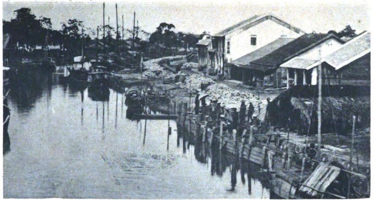 The canal at Rạch Giá, c. 1890, photographed twenty years after the massacre